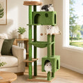 72" Cactus Cat Tree with Hammock & Scratcher Posts by BuiltforBigCraftedwithStyle