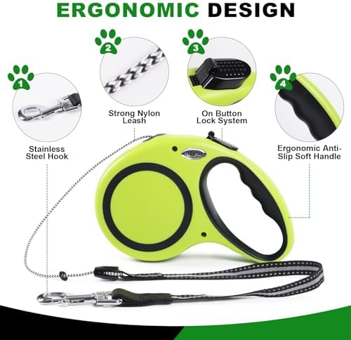 30FT Retractable Dog Leash 30 FT，360° Tangle-Free Dog Walking Leash forMedium - Image 2