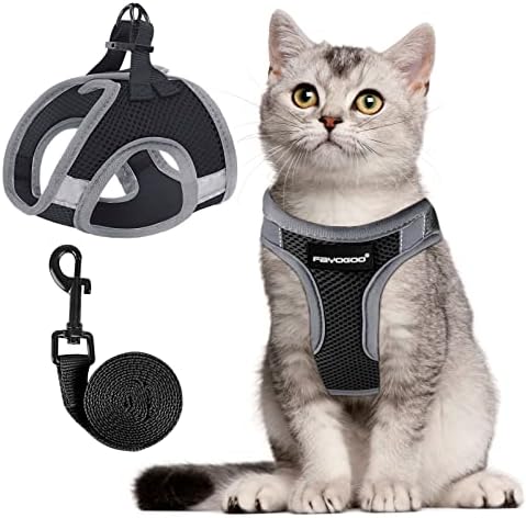 FAYOGOO Cat Harness and Leash Set, Escape-Proof Step-in Vest by FAYOGOO