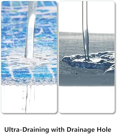 Square Shower Mat, Yonala 24 x 24 Inch Stylish Non Slip Shower Mats - Image 5