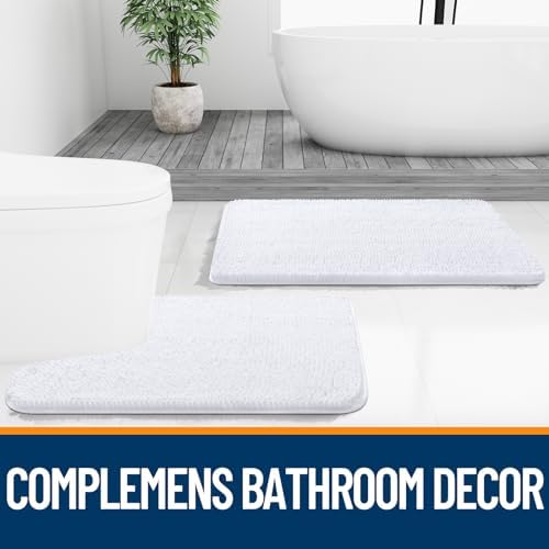 OLANLY Large Bathroom Rugs 47x32, Extra Soft Absorbent Chenille Bath Rugs - Image 7