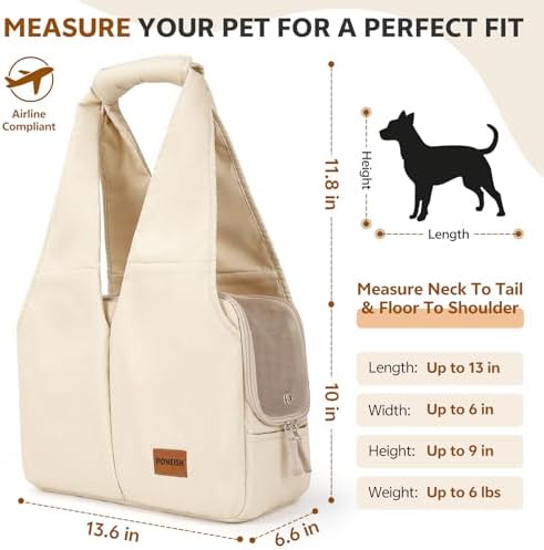 Dog Purse Carrier for Small Dogs and Cats, Soft-Sided Pet Tote Bag - Image 2