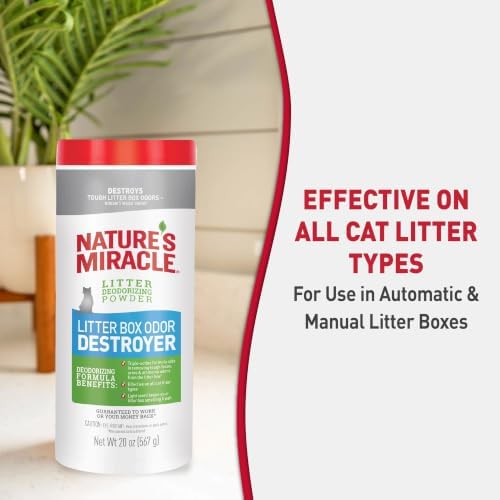 Nature's Miracle Cat Litter Box Odor Deodorizer Powder, 20 oz - Image 7