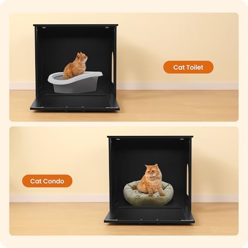 Dwanton Cat Litter Box Enclosure, Hidden Litter Box Furniture, 23.6 Inches - Image 7