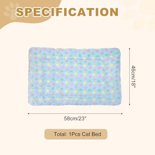Dog Cat Bed Mat, Soft Coral Fleece Pet Cushion Pad - Image 2