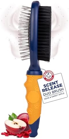 Arm & Hammer Deodorizing Pin & Bristle Dog Brush, Apple & Rose Scent by ArmHammer