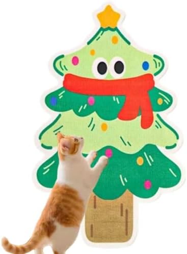 Cute Cat Scratching Mat Christmas Tree Wall Cat Scratcher by Unknown