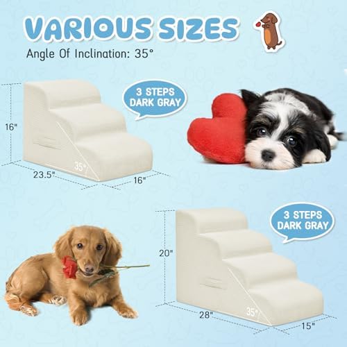 Mesa Lemon 4 Step Dog Stairs Pet Ramp - Image 3
