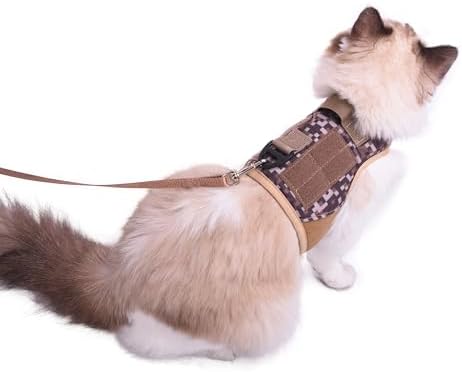 Cat Harness and Leash Set for Walking Escape Proof, Desert Camo - Image 6