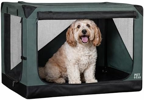 Pet Gear Insta-Fold Soft Crate for Dogs, Deep Pine by PetGear
