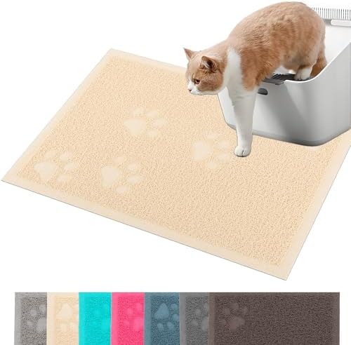 Darkyazi Cat Litter Box Mat for Floor Litter Trapping Mat Non-Slip Backing by DARKYAZI