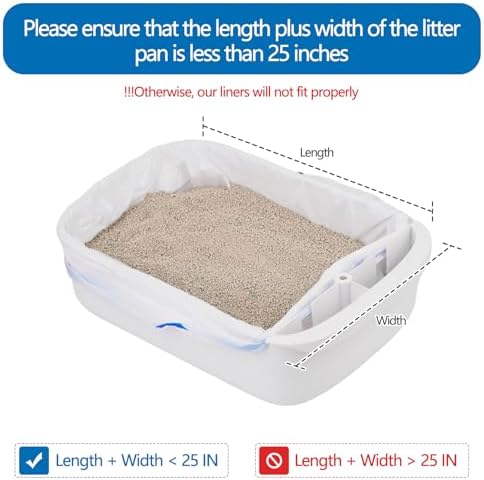 Self Cleaning Cat Litter Box Liners-120 Counts, Extra Thick Litter Bags - Image 3