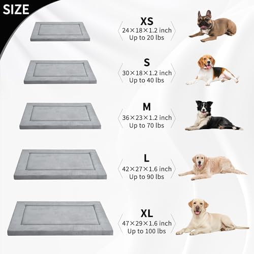 Dog Bed for Crate, Medium/Large Dogs Crate Bed, Washable Dog Beds Kennel Mat - Image 5
