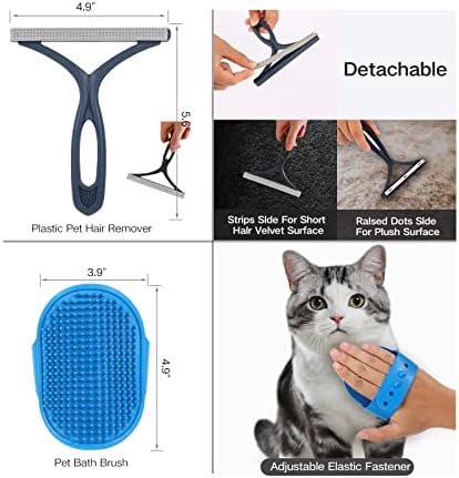 7‑in‑1 Pet Deshedding Tool, Dog Grooming Brush Set, Dog Brush Combo - Image 5