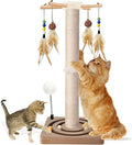 Tall Cat Scratching Post, 33 Inch Sisal Scratcher by Awarmhome