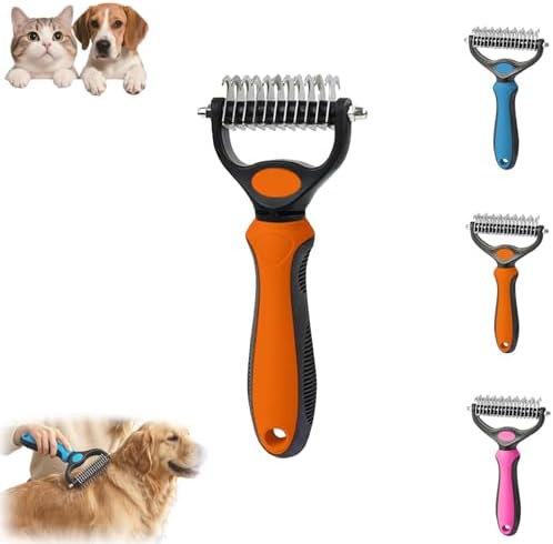 Pet Pro Grooming Tool, 2-in-1 Deshedding Dog Brush by uphrgmd