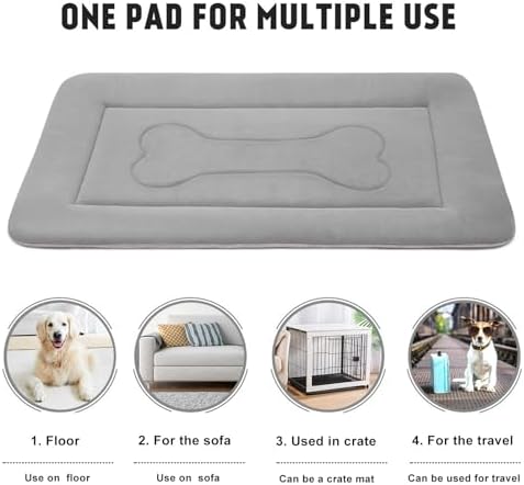 Extra Large Dog Bed Soft Dog Crate Pad Mat 48 in Non-Slip Bottom Washable Dog - Image 4