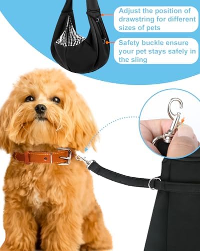 Dog Carrier Sling for Small Dog & Cat Up to 12lbs, Puppy Sling - Image 4