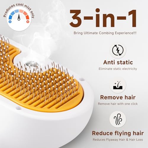 Pet Steam Brush for Dog & Cat Includes Waterless 2*Shampoo - Image 2