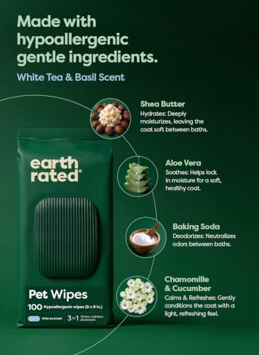 Earth Rated Dog Wipes for Paws & Butt, Deodorizing - Image 4
