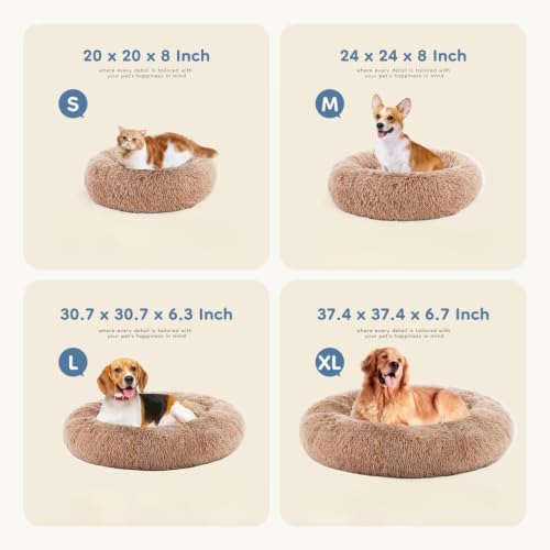 DUMOS 37.4 Inch Large Donut Dog Bed - Image 5