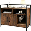 GIANTEX Cat Litter Box Enclosure, Hidden Cat Cabinet Furniture by Giantex