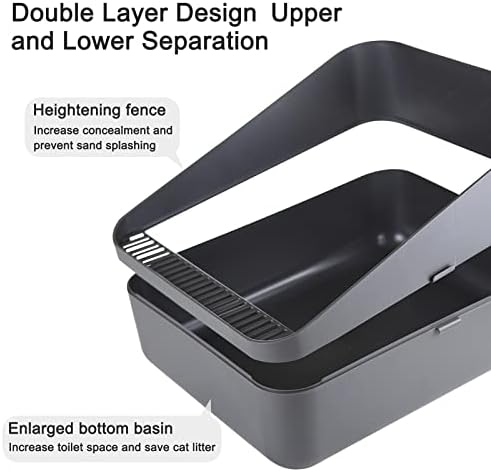 Sfozstra Small Cat Litter Box: Leak Resistant Durable Removable Tray - Image 4
