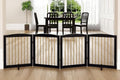 PUPETPO Freestanding Pet Gate for Dogs, Foldable Wooden Dog Gate for House by PUPETPO