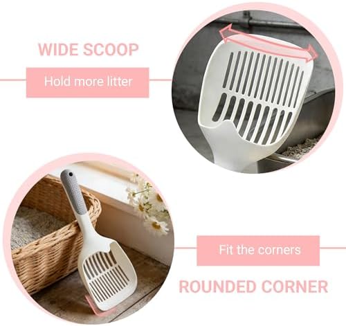 Cat Litter Scoop with Long Comfort Handle, Deep Sifting Shovel - Image 4