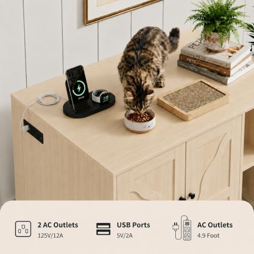 Garvee Cat Litter Box Enclosure, Large Cat House - Image 4