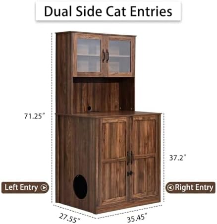 Forest Gravity Extra Large Tall Litter Box Cabinet - Image 4