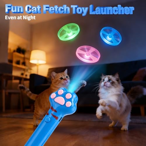 BABORUI Cat Toy Disc Launcher, Rechargeable Interactive Cat Fetch Toy Launcher - Image 5