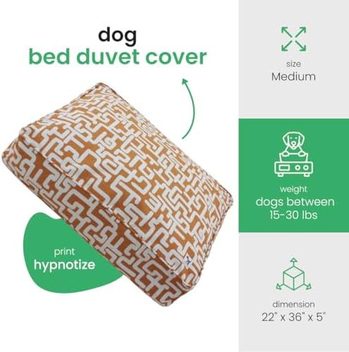 Molly Mutt Hypnotize Dog Bed Duvet Cover, GOTS-Certified 100% Organic Cotton - Image 2