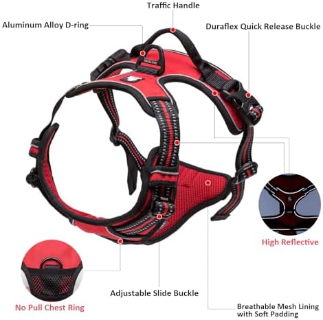Adjustable No-Pull Dog Harness Reflective Pup Vest Harnesses Comfortable - Image 2