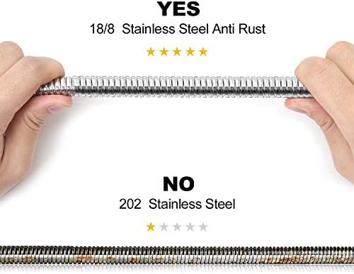 Blissland Shower Hose Extra Long 99 Inches Stainless Steel Handheld Shower Head - Image 6