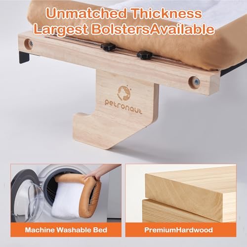 Cat Window Perch + Bonus Toy by Petronaut – Solid Wood, Durable & Easy-Clean - Image 4
