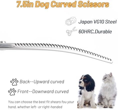 7.5in 25° Curved 35 Teeth Chunker Dog Grooming Scissors - Image 7