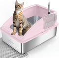 AIPERRO Stainless Steel Litter Box | XL Metal Cat Litter Boxes by AIPERRO