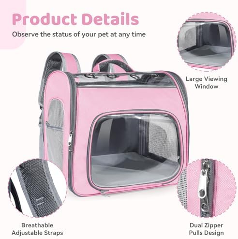 Airline Approved Cat Soft-Sided Carrier Backpack Up to 12 lbs - Image 4