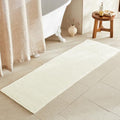 TYUU Cream White Waffle Runner Rug Bathroom, Long Boho Bath Mat by TYUU