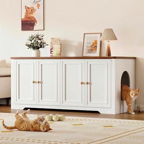 Cat Litter Box Enclosure, 47.2" Cat Litter Box Furniture - Image 3