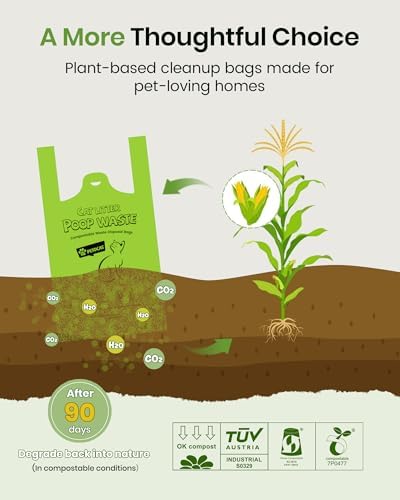 Cat Litter Bags for Poop, Certified Compostable Cat Waste Disposal Bag - Image 5