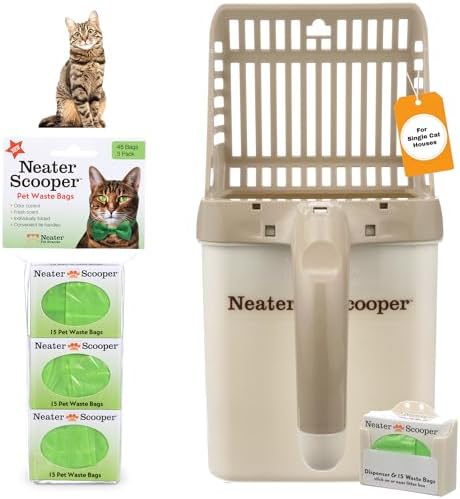 Neater Pet Brands Neater Scooper Standard Cat Litter Scoop, 60 Refill Bags – by NeaterPetBrands