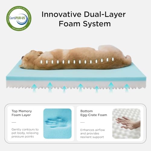 Bedsure Memory Foam Small Dog Bed, Orthopedic Crate Pads - Image 2