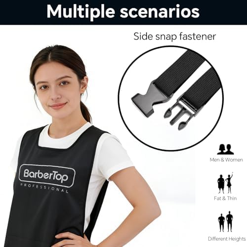 Hairstylist Aprons for Women / Men, Wide-Strap Salon Apron - Image 4
