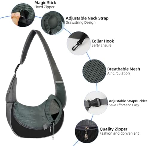 Dog Sling Carrier, Mesh Breathable Puppy Sling - Image 3