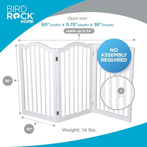 INTERNET'S BEST Arched Top Dog Gate | 3 Panel, and Porch | Portable, Extra Wide - Image 2