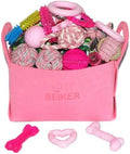 Beiker 20 Pack Pink Puppy Chew Toys, Dog Teething Toys by Beiker