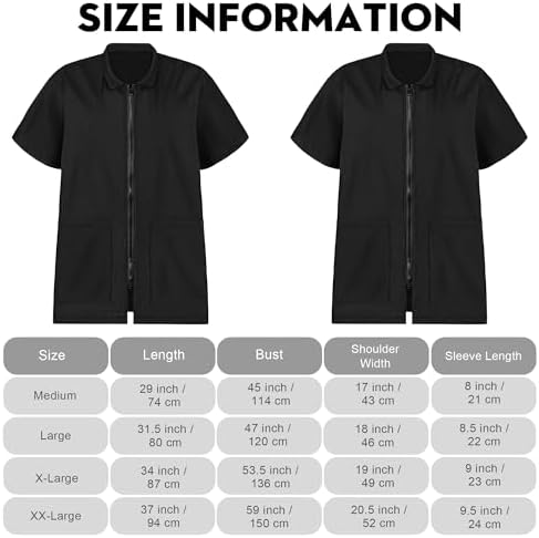MCEAST 2 Pack Black Pet Groomer Uniforms - Image 2