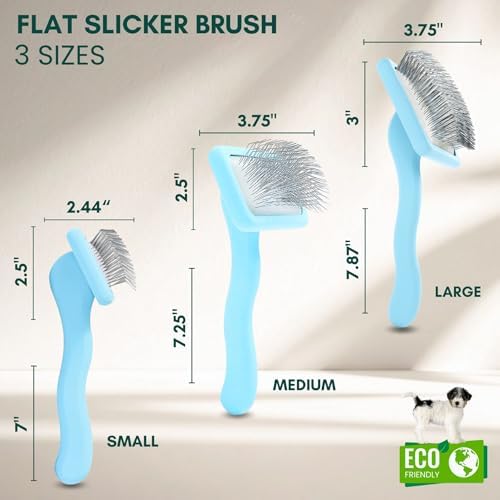 Pet Slicker Brush With Soft Massage Grooming Stainless Steel Pins - Image 5